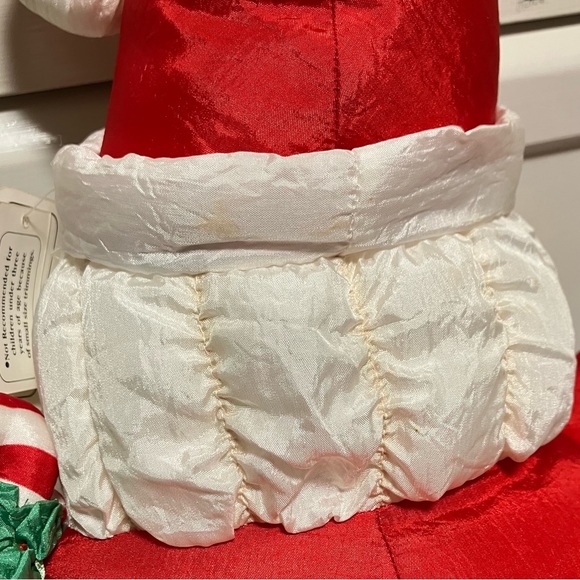 Vintage 1992 Para Cutes International Silver Co Nylon Plush Santa Claus 16” - Picture 7 of 9